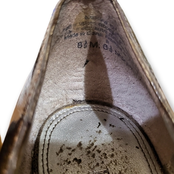 Enzo Angiolini Peep Toe Pumps Metallic Bronze High Heels Size 8.5 - Picture 9 of 12